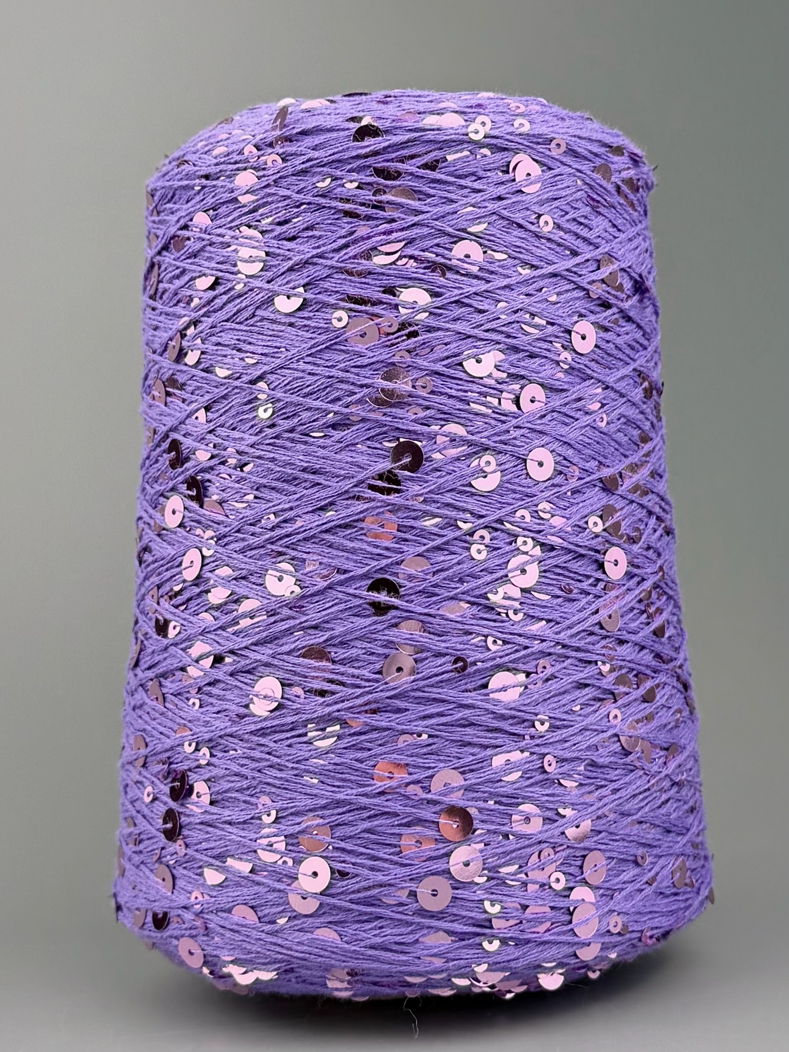 Art. Brillante 260 m / 100 g – Baumwolle mit Maxi-Pailletten col. Violett foto 2